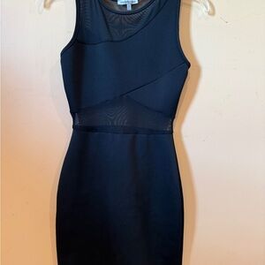 Charlotte Russe black Mesh Detail Mini Dress